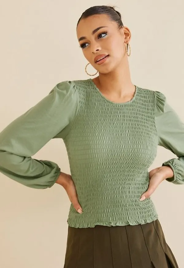Jacqueline de Yong Jdysindi L/S Smock Top Jrs Vardagsblusar Basil