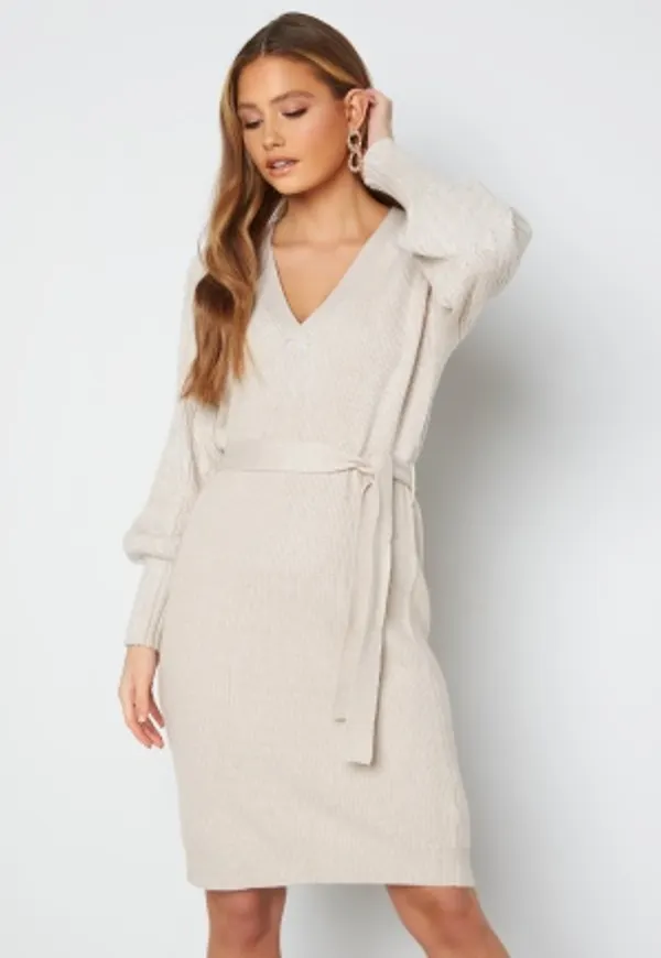 Object Collectors Item Ivy L/S Knit Dress Silver Gray L