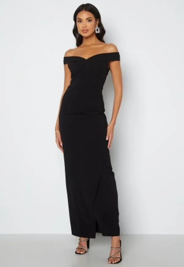 Bubbleroom Occasion Lydia Off Shoulder Gown Black 40