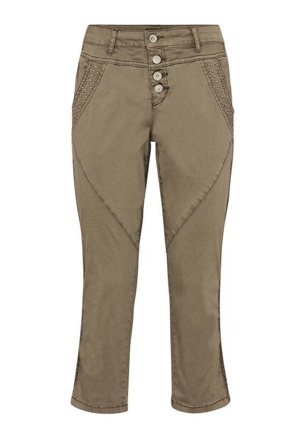 Cream - Byxor Baiiley Cargo Capri - Grå
