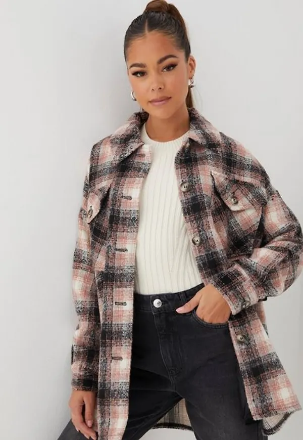 Vero Moda Vmluna Jacket Ga Noos Övriga Jackor Misty Rose Check