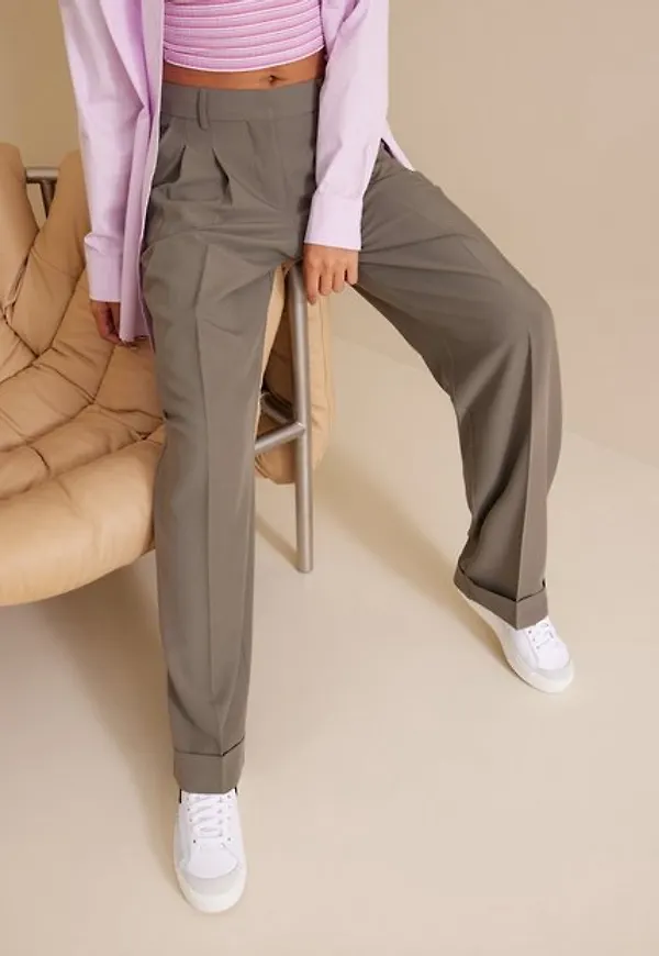 JJXX Jxmary Regular Pleated Mw Pant Noos Byxor Brindle