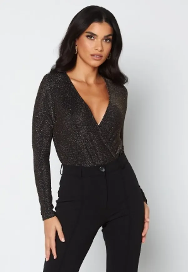 Chiara Forthi Lucie sparkling wrap body Black / Gold S