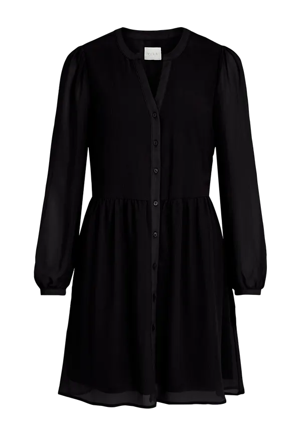 Vila - Klänning viAmione L/S Dress - Svart