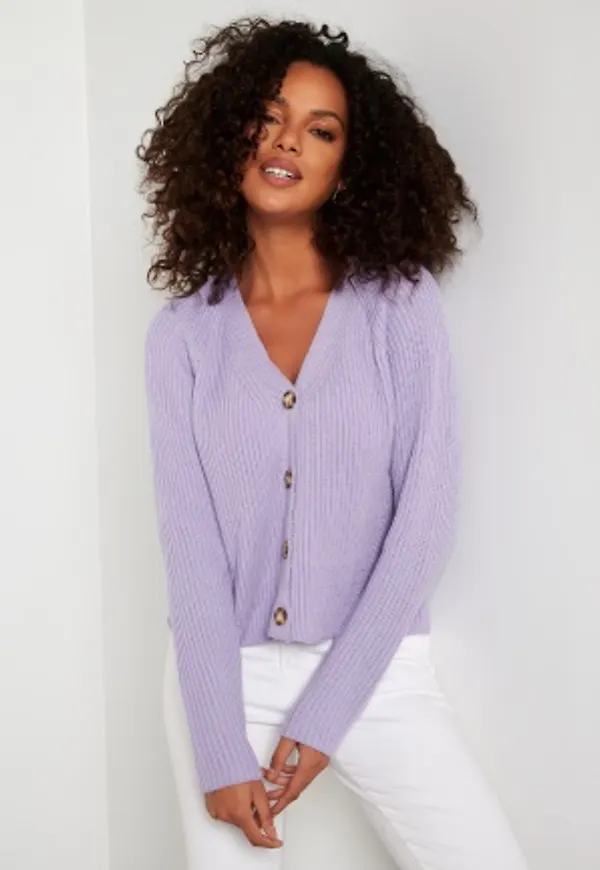 Pieces Osilla LS Knit Cardigan Lavender S