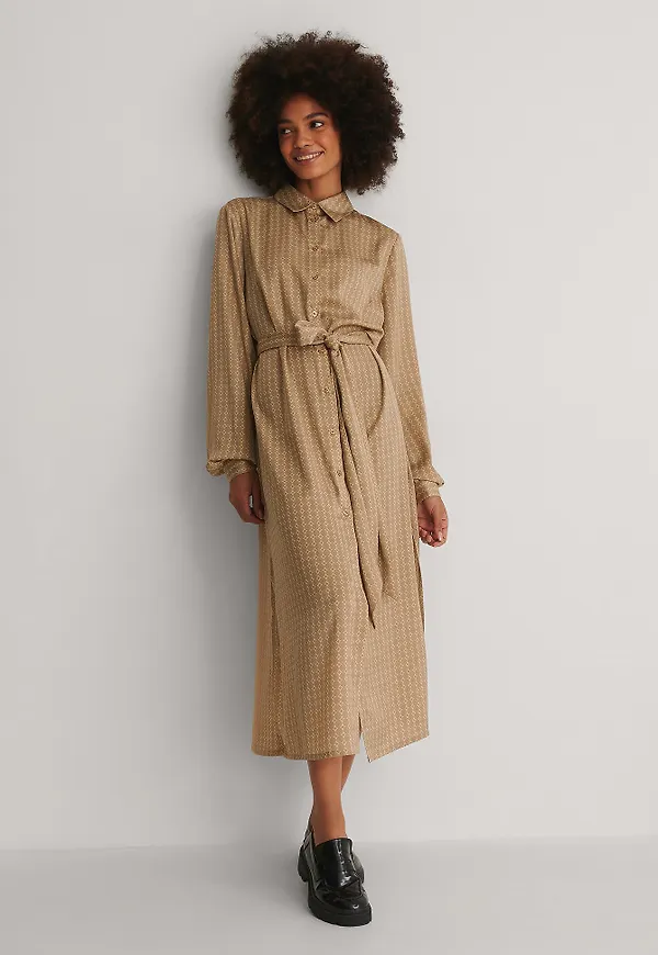 NA-KD Reborn Flowy kaftan - Beige
