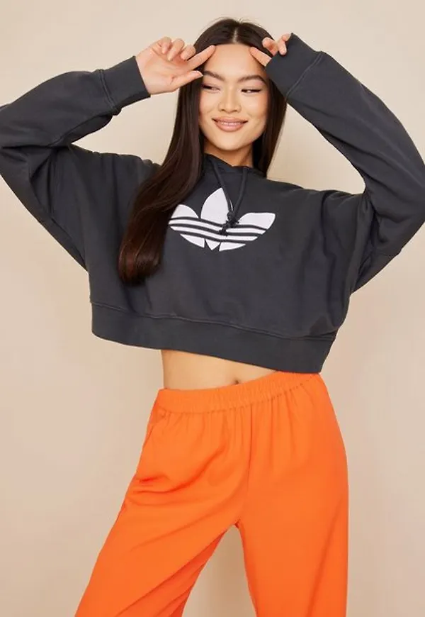Adidas Originals Cropped Hoodie Hoodies Black