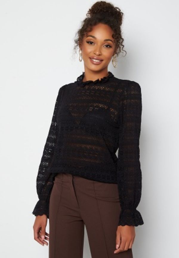 VILA Chikka High Neck Top Black L