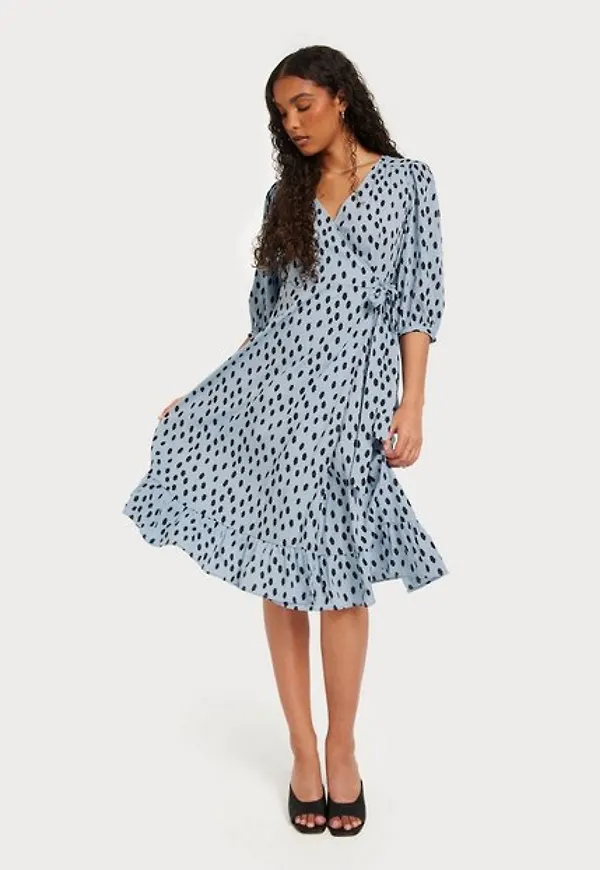 Only Onlolivia 3/4 Wrap Midi Dress Wvn Midiklänningar