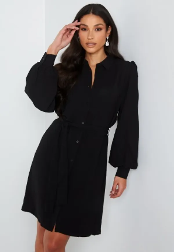 ONLY Mette L/S Shirt Dress Black M