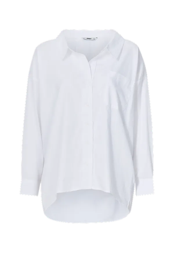 Only - Skjorta onlSofia Life L/S Loose Shirt Wvn - Vit