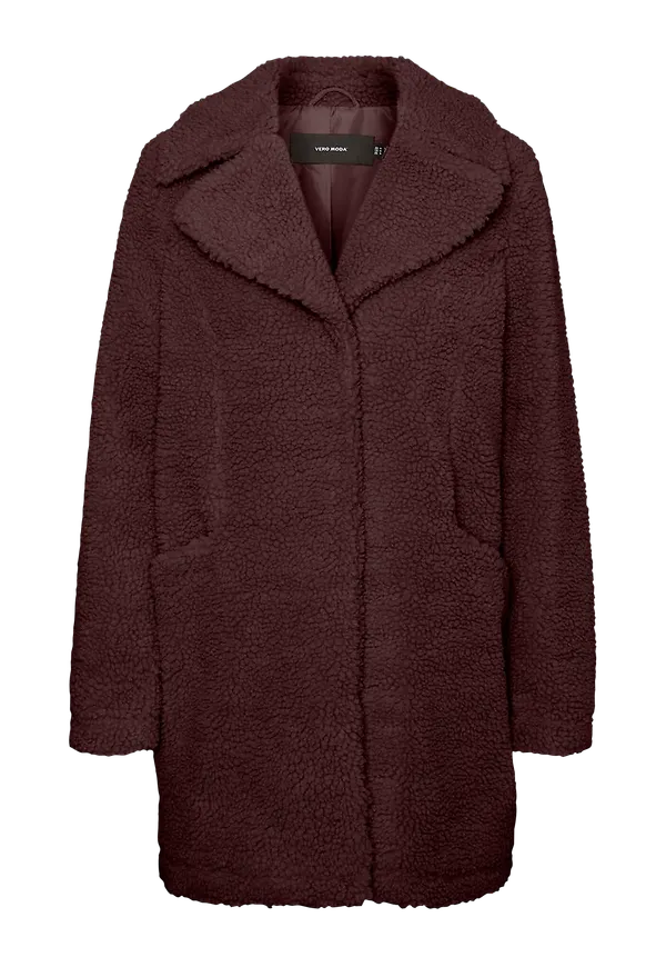 Vero Moda - Fuskpäls vmDonna Teddy 3/4 Jacket Boos - Brun