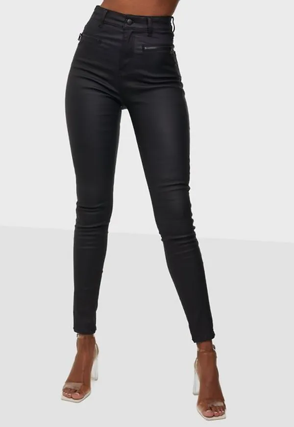 NLY Trend Coated Zip Pants Skinn