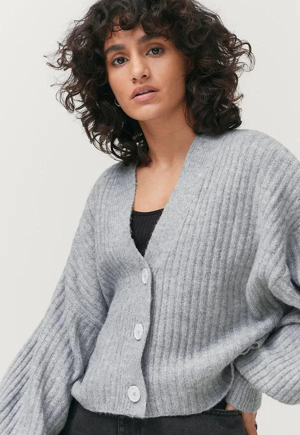 Gina Tricot - Cardigan Rosie Knitted - Grå