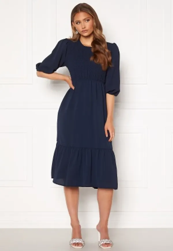 John Zack Smock Midaxi Dress Navy XL (UK16)