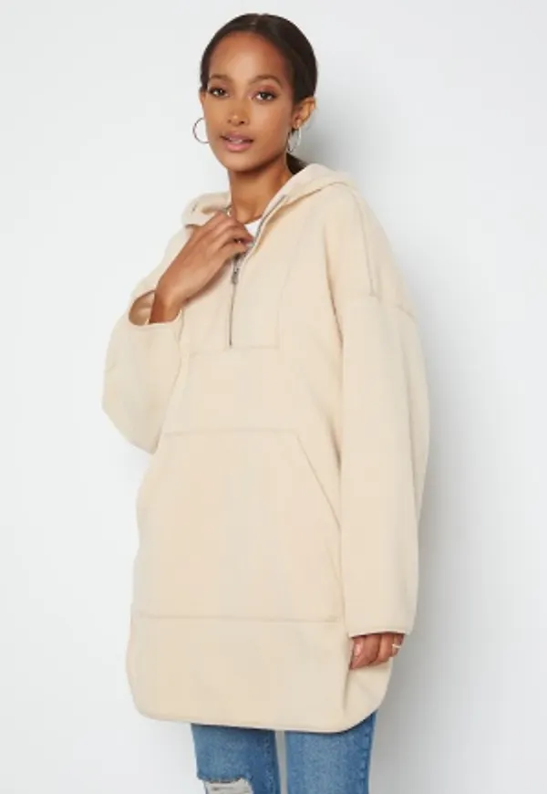 SELECTED FEMME Cosy 7/8 Fleece Hoodie Sandshell 38