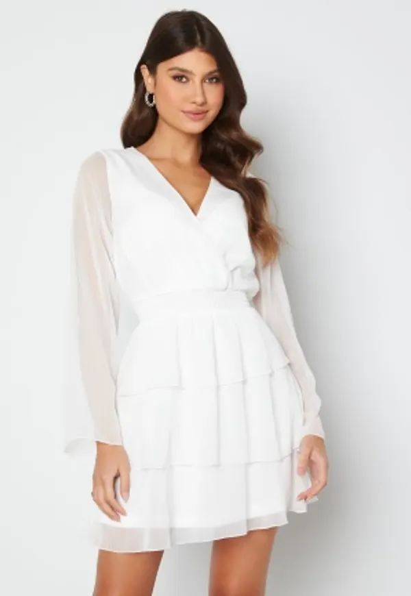 Bubbleroom Occasion Alina Frill Dress White 38