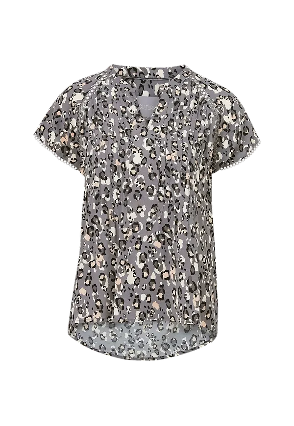 Culture - Blus cuJosa Capsleeve - Grå