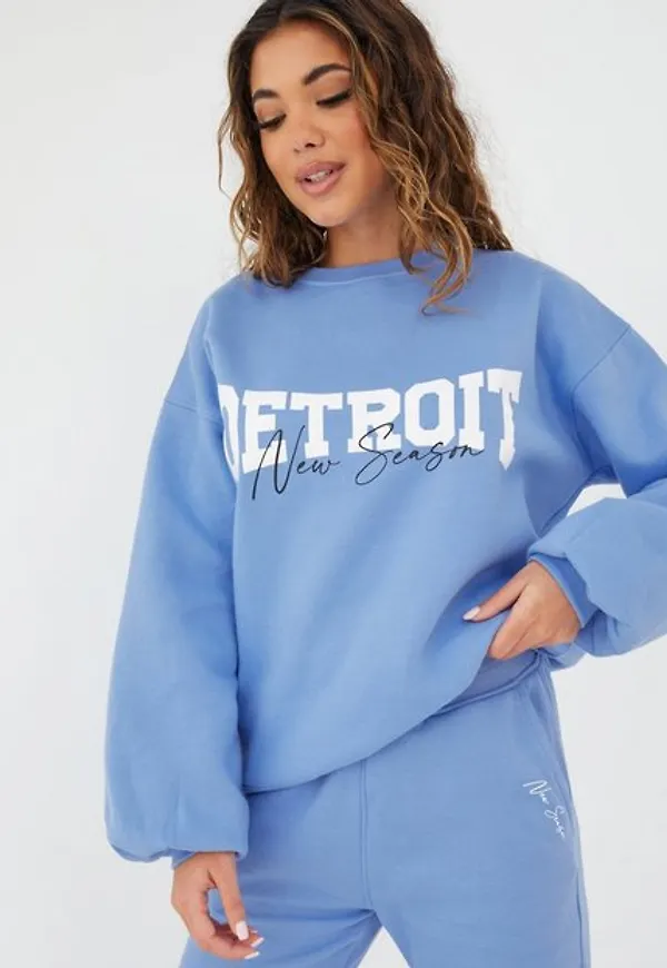 Public Desire Detroit Logo Oversized Sweatshirt Sweatshirts
