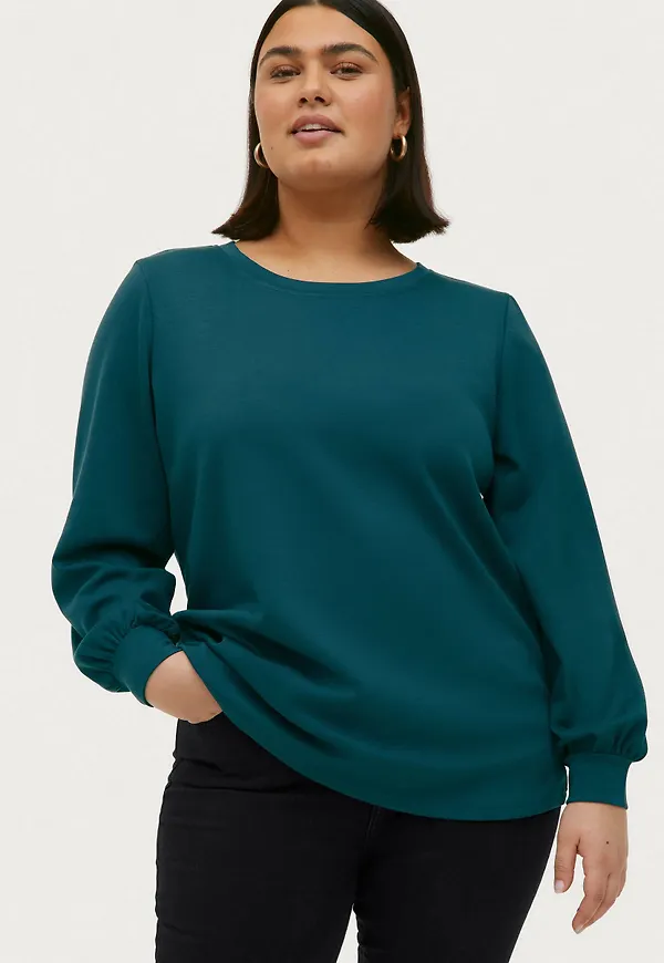 Zizzi - Sweatshirt mDayna L/S Sweat - Grön