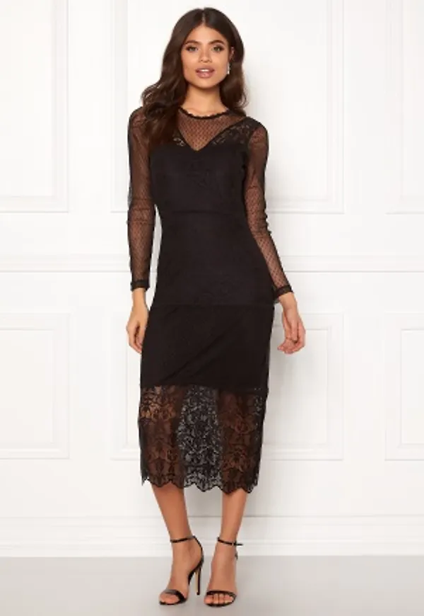 ONLY Sam L/S Lace Dress Black 34