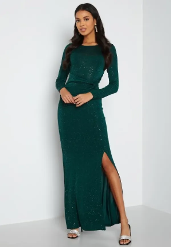 Bubbleroom Occasion Meniva Sparkling Gown Dark green XL