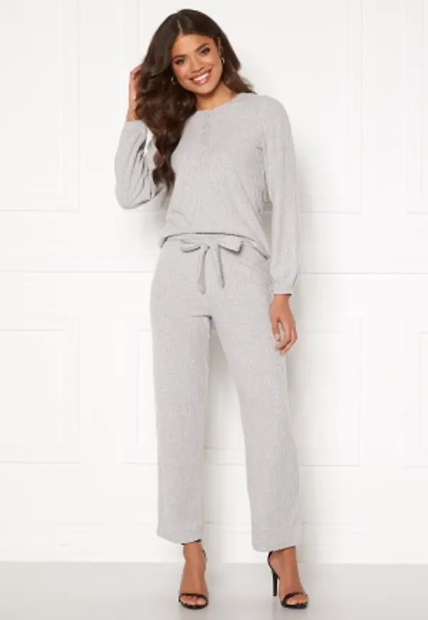 Happy Holly Elly rib pants Light grey melange 52/54