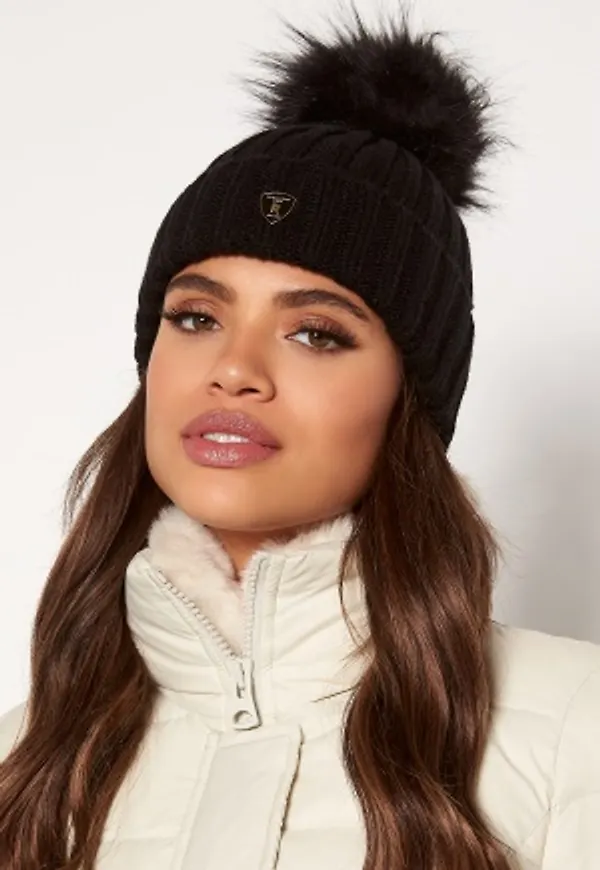 ROCKANDBLUE Pom Pom Hat Black/Black One size