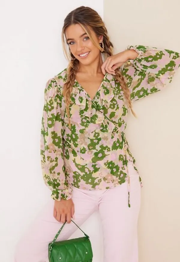 Object Collectors Item Objkirsten L/S Wrap Top 119 Vardagsblusar