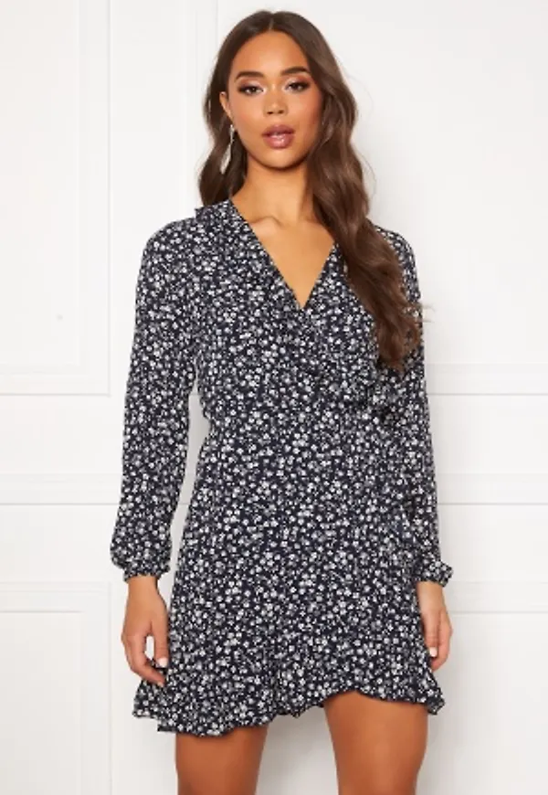 ONLY Carly L/S Wrap Dress Night Sky 36