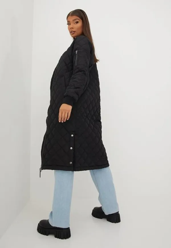 Only Onljessica X-Long Quilted Coat Otw Kappor Black