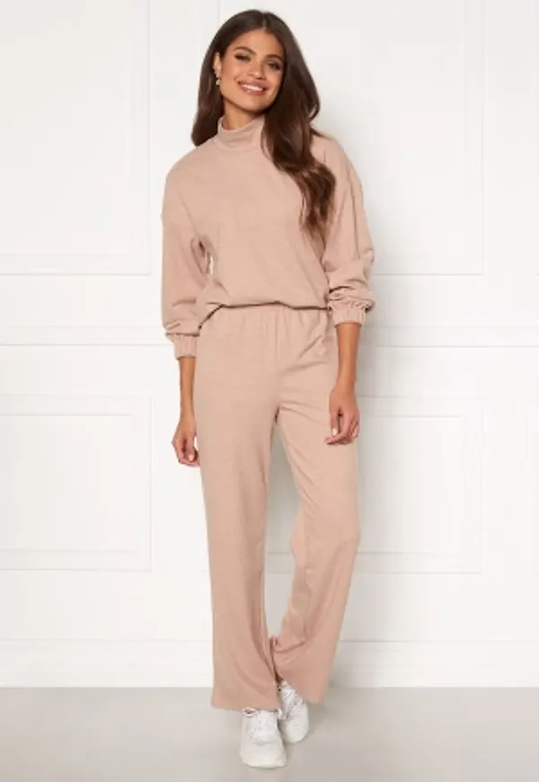 Pieces Renaise Wide Pant Lounge Warm Taupe L