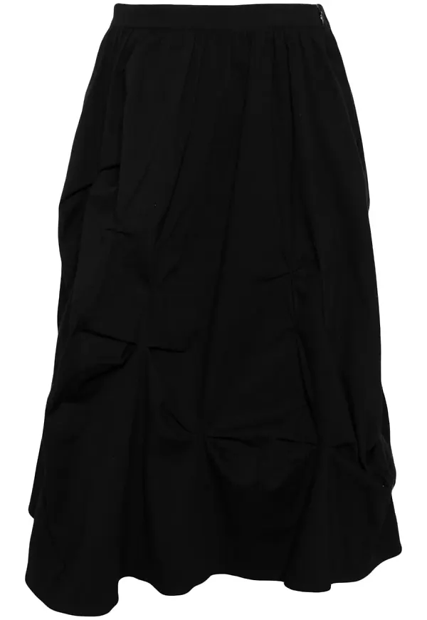 b+ab draperad midikjol - Svart