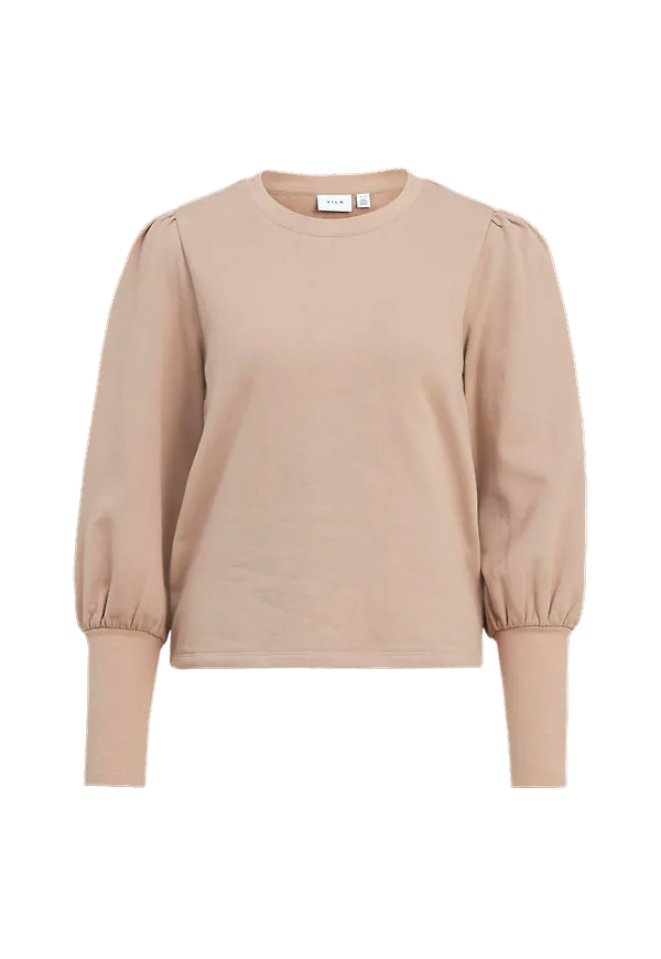 Vila - Sweatshirt viRiffa L/S Cuff Sweat Top - Beige