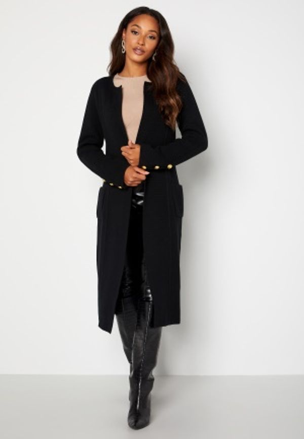 Chiara Forthi Ivy knitted Long Coat Black XS