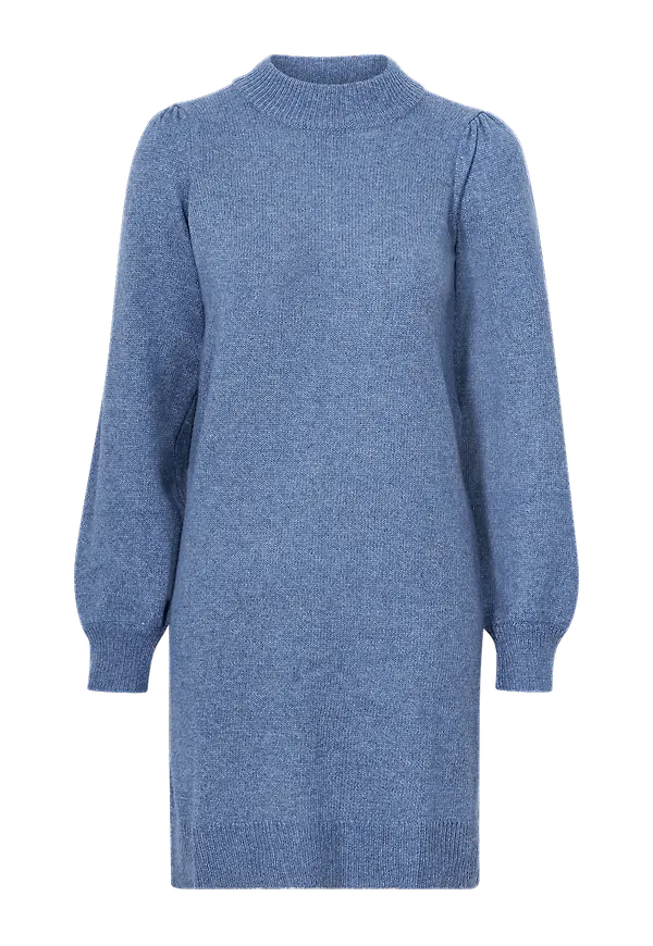 JDY - Klänning jdyRue L/S High Neck Dress Knt - Blå
