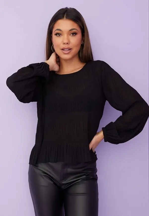 Pieces Pchattie Ls Top Vardagsblusar Black