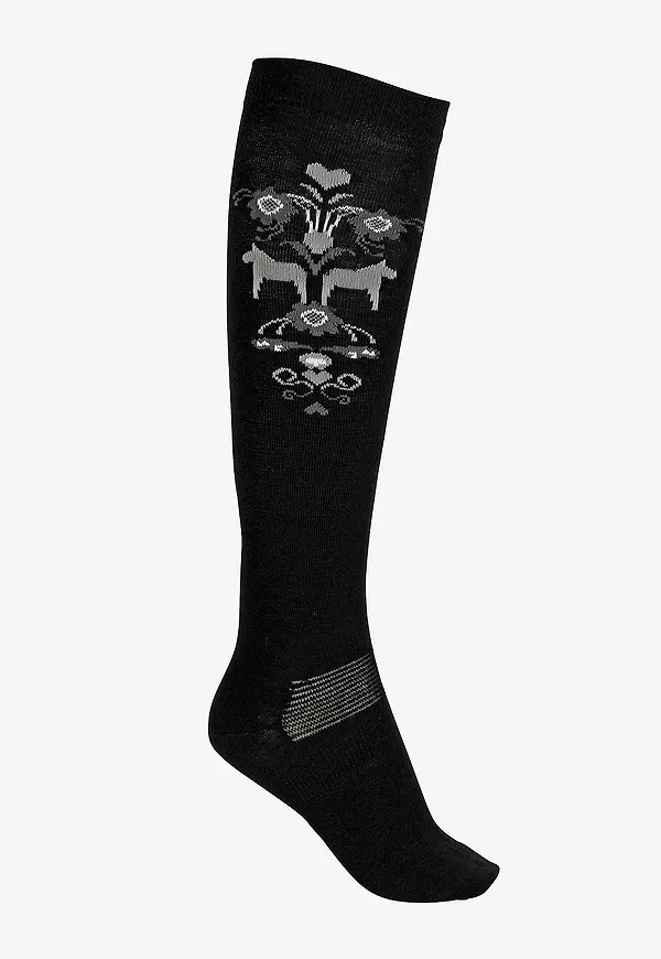 Bagheera - Strumpor Merino Dalecarlian Socks High - Svart