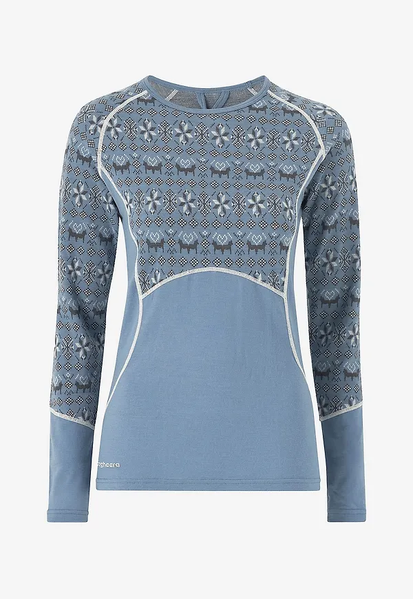 Bagheera - Underställströja Merino Dalecarlian Top Women - Blå