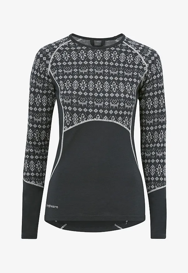 Bagheera - Underställströja Merino Dalecarlian Top Women - Grå