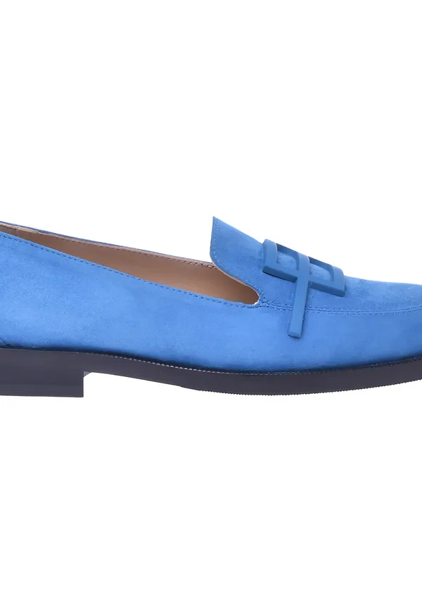 Baldinini Loafers in cerulean suede Blå, Dam