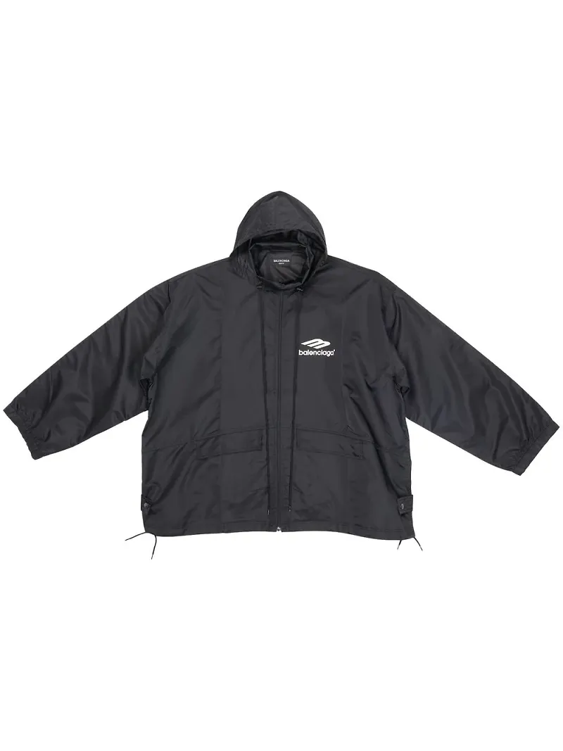 Balenciaga 3B Sports Icon vindjacka i oversize-modell - Svart