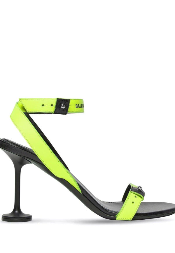 Balenciaga Afterhour lädersandaler 90 mm - Gul