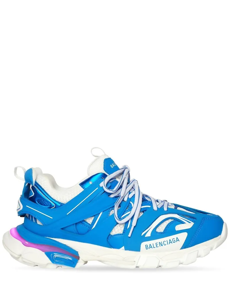 Balenciaga Attack grova sneakers med panel - Blå