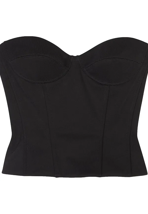 Balenciaga axelbandslös bustier-topp - Svart