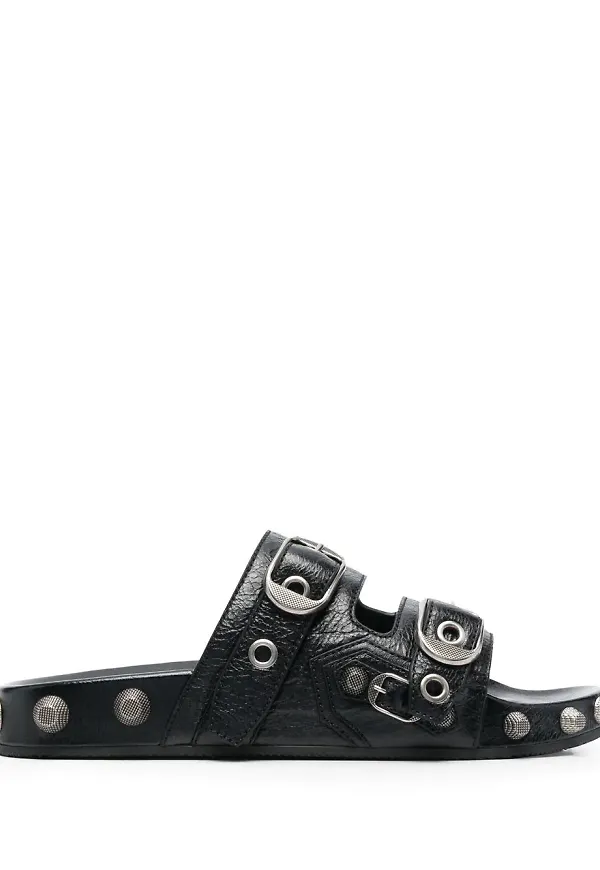 Balenciaga Cagole sandaler med nitar - Svart