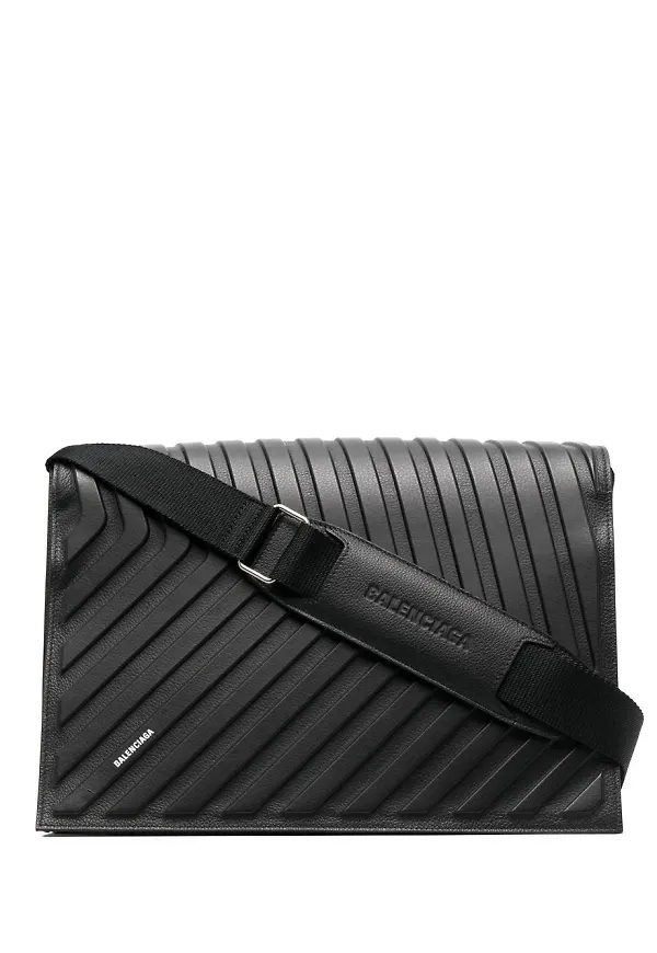 Balenciaga Car axelväska med viklock - Svart
