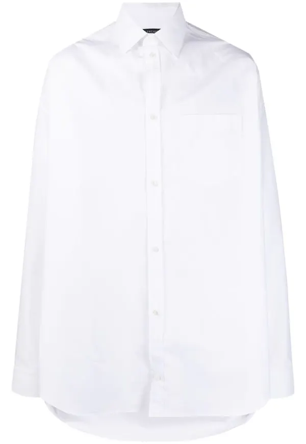 Balenciaga Cocoon lång skjorta - Vit