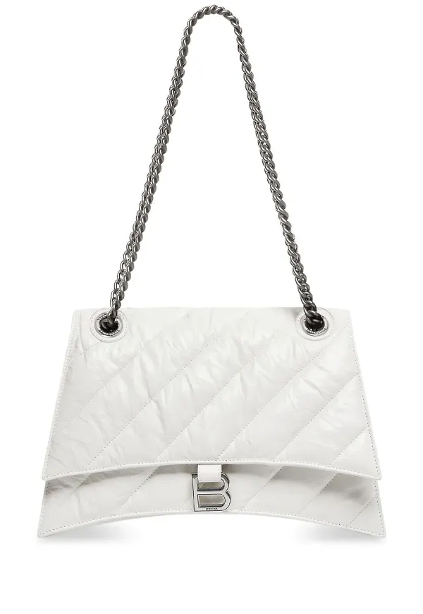 Balenciaga Crusch axelväska med kedjerem - Vit