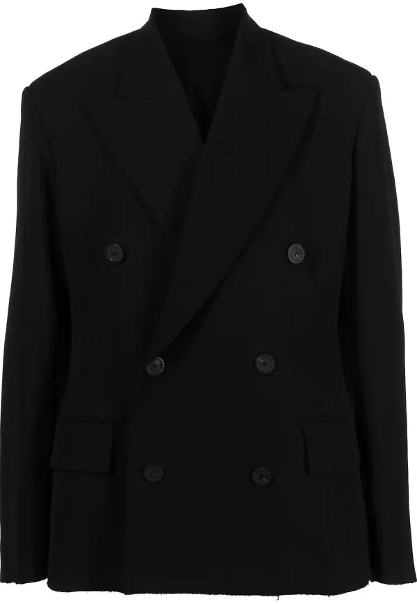 Balenciaga dubbelknäppt skepparkavaj - Svart